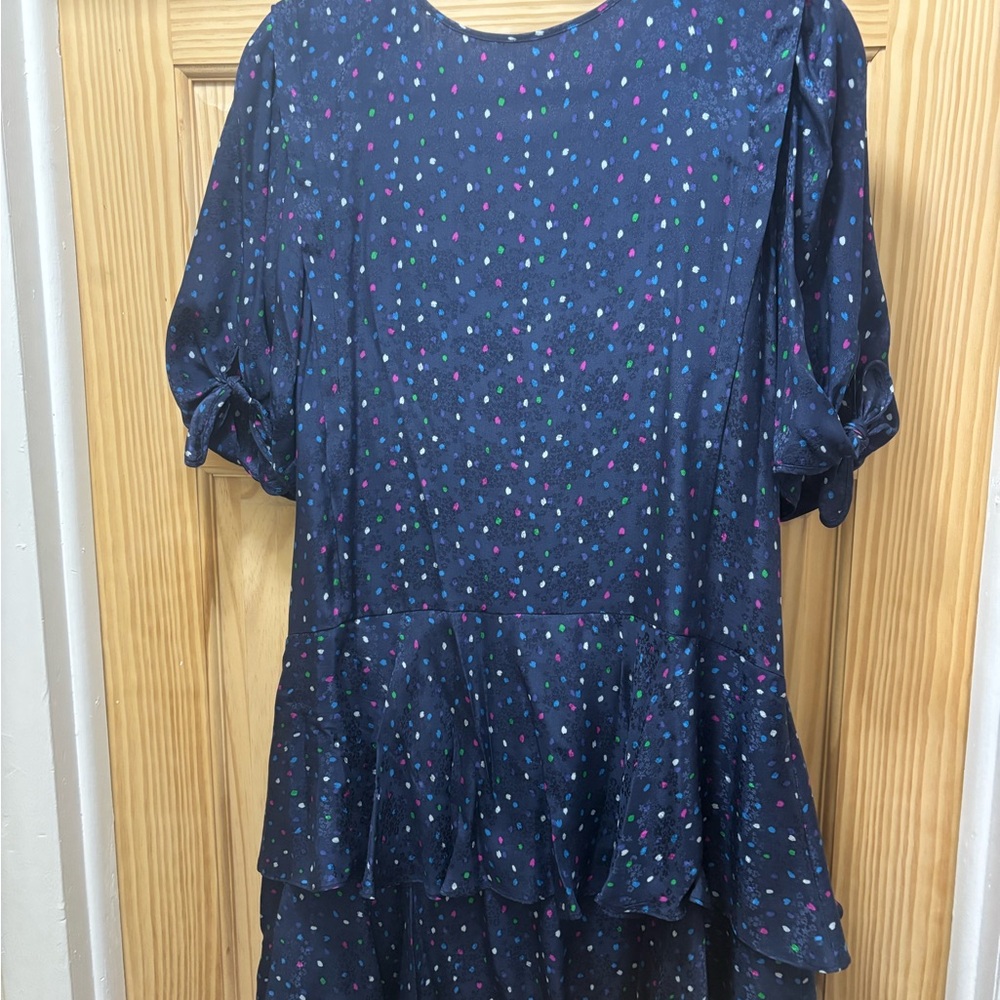 Rebecca Taylor Blue Ruffled Short Sleeve Blouse